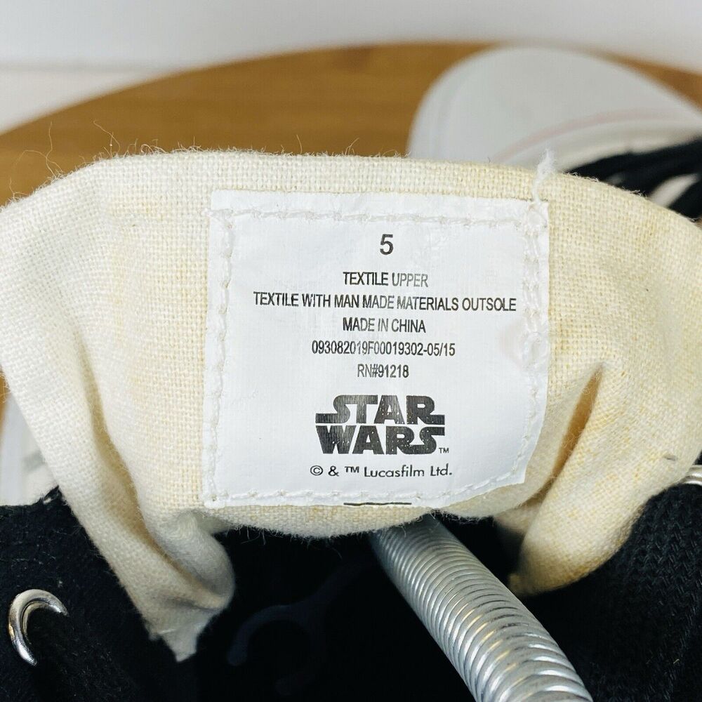 STAR WARS REBELS Boys Storm Trooper Canvas High Top Sneakers Shoes Size 5 - Picture 5 of 8